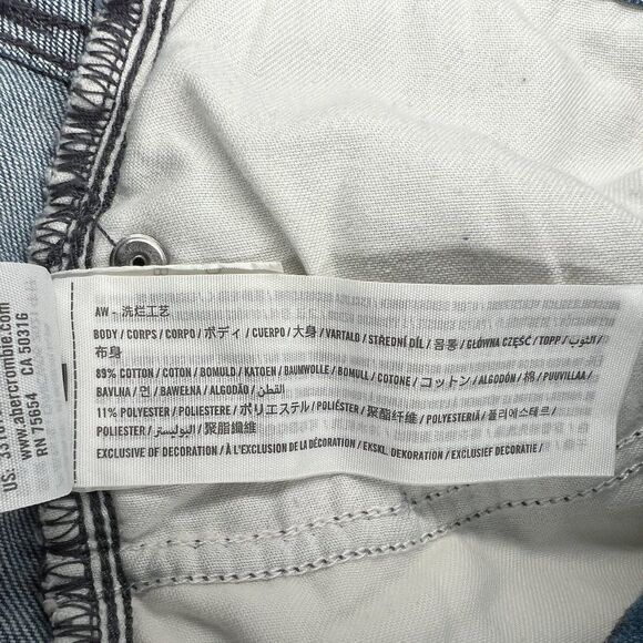 Hollister‎ Men's Slim Straight Epic Flex Light Wash Distressed Jeans - Picture 9 of 11